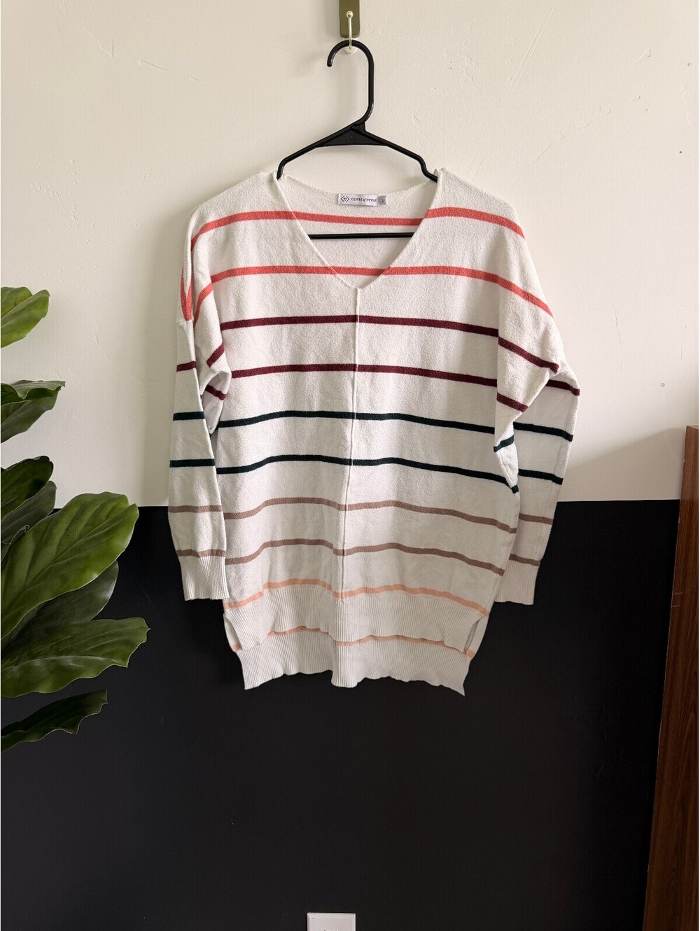 Cents of Style Size M/L Striped Sweater
